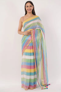 Puja Malakar, Fulia Saree PRISMATIC ELEGANCE | Mul cotton | Indidha Saree