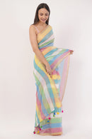 Puja Malakar, Fulia Saree PRISMATIC ELEGANCE | Mul cotton | Indidha Saree