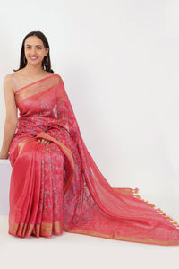 National Handloom, BGP Saree ROSY AURA | Muga Silk | Indidha Saree