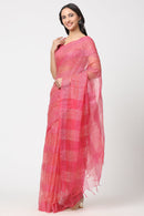 National Handloom, BGP Saree ROSY BLUSH | Kota Doria | Indidha Saree