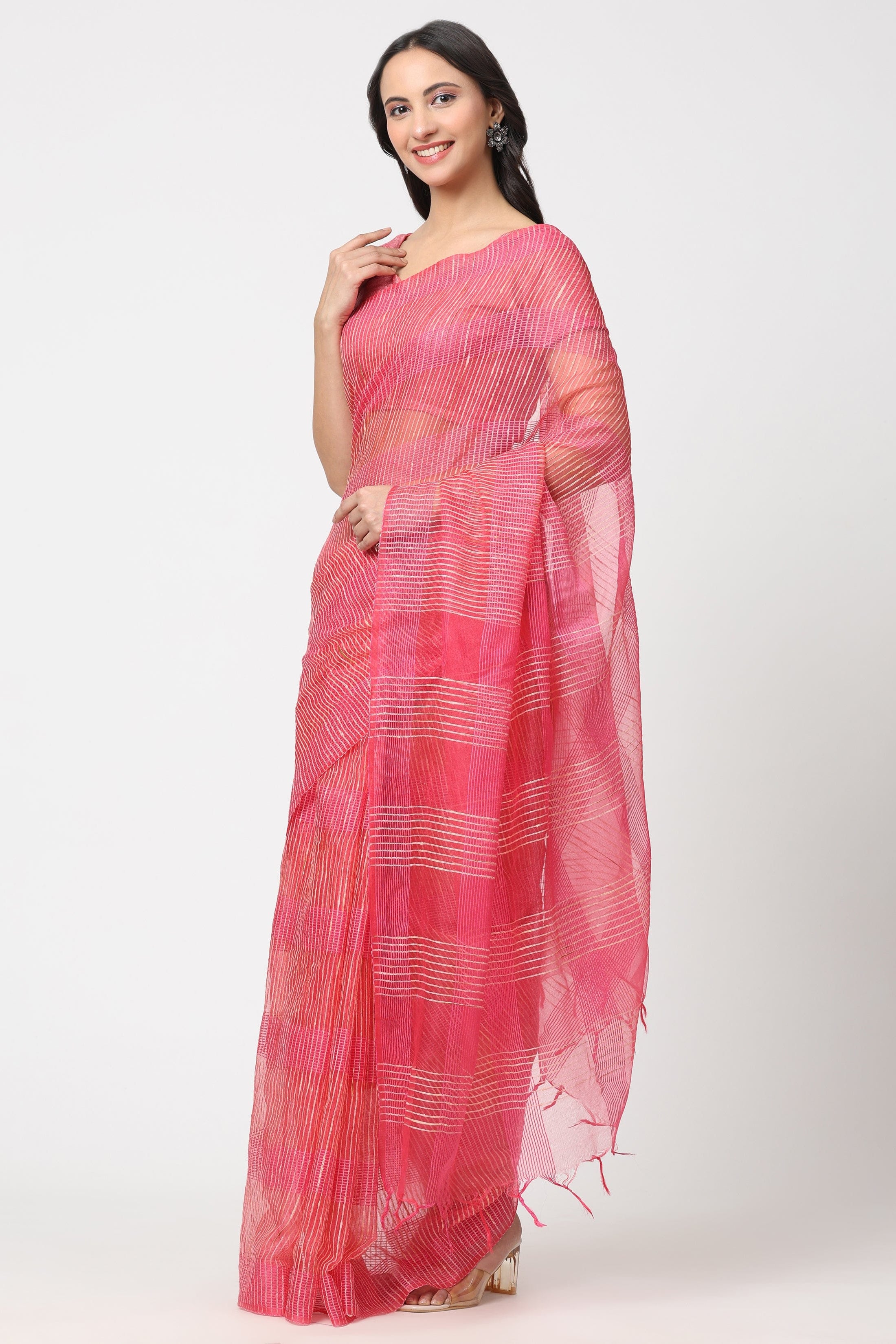 ROSY BLUSH | Kota Doria | Indidha Saree