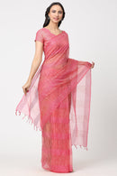 National Handloom, BGP Saree ROSY BLUSH | Kota Doria | Indidha Saree