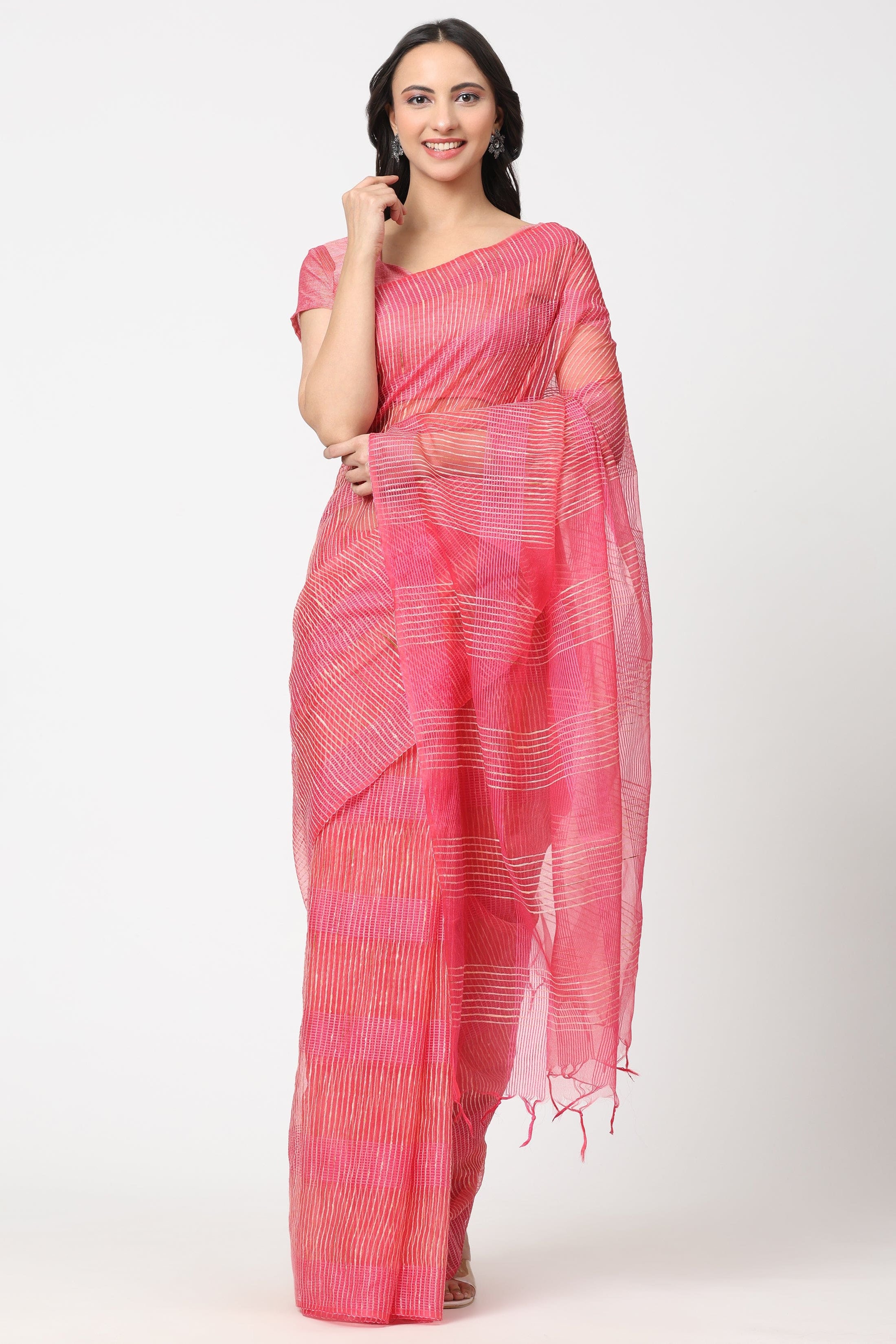 ROSY BLUSH | Kota Doria | Indidha Saree