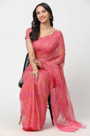 National Handloom, BGP Saree ROSY BLUSH | Kota Doria | Indidha Saree