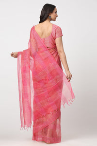National Handloom, BGP Saree ROSY BLUSH | Kota Doria | Indidha Saree