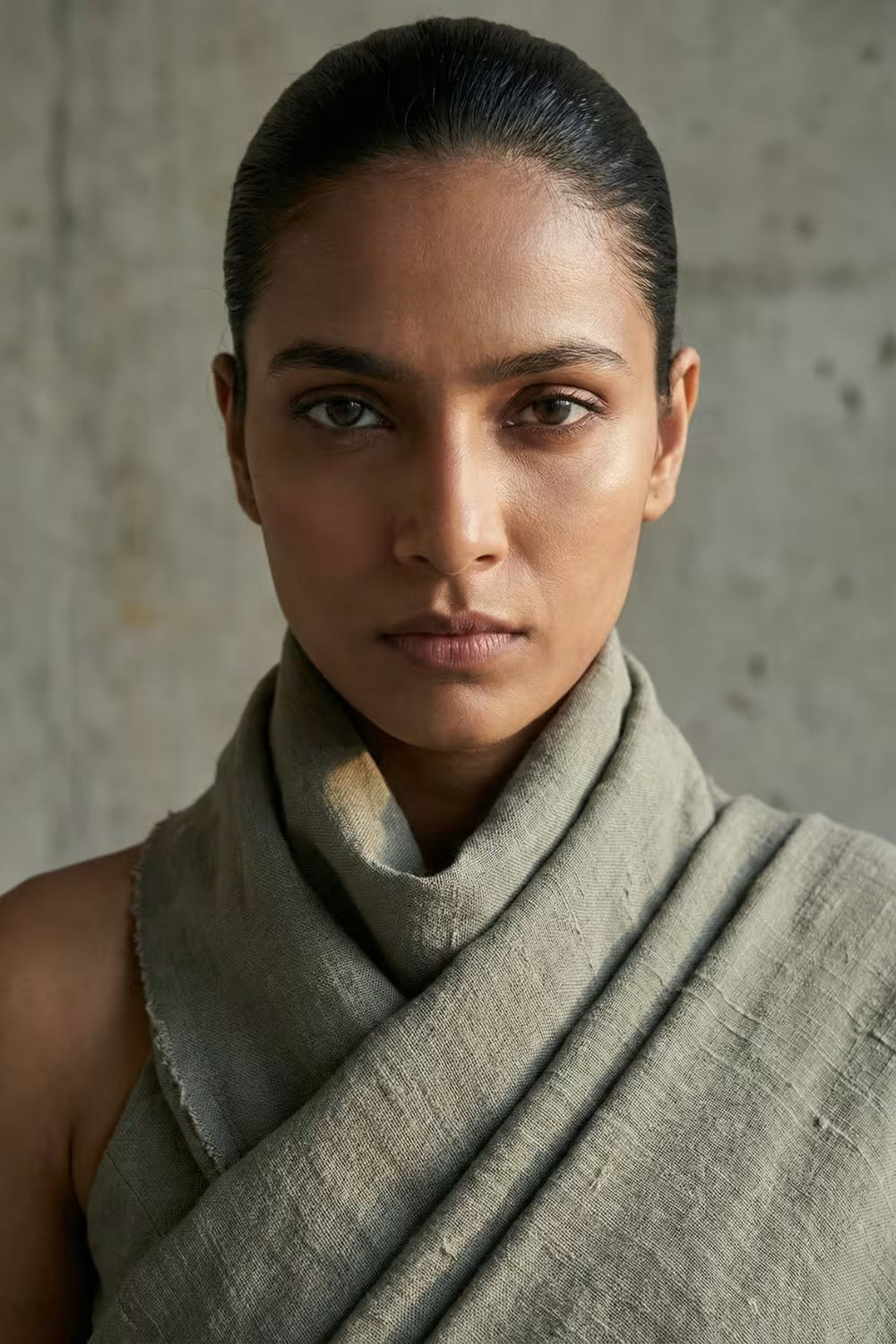 Raw Lichen | Slub Cotton | Indidha Saree