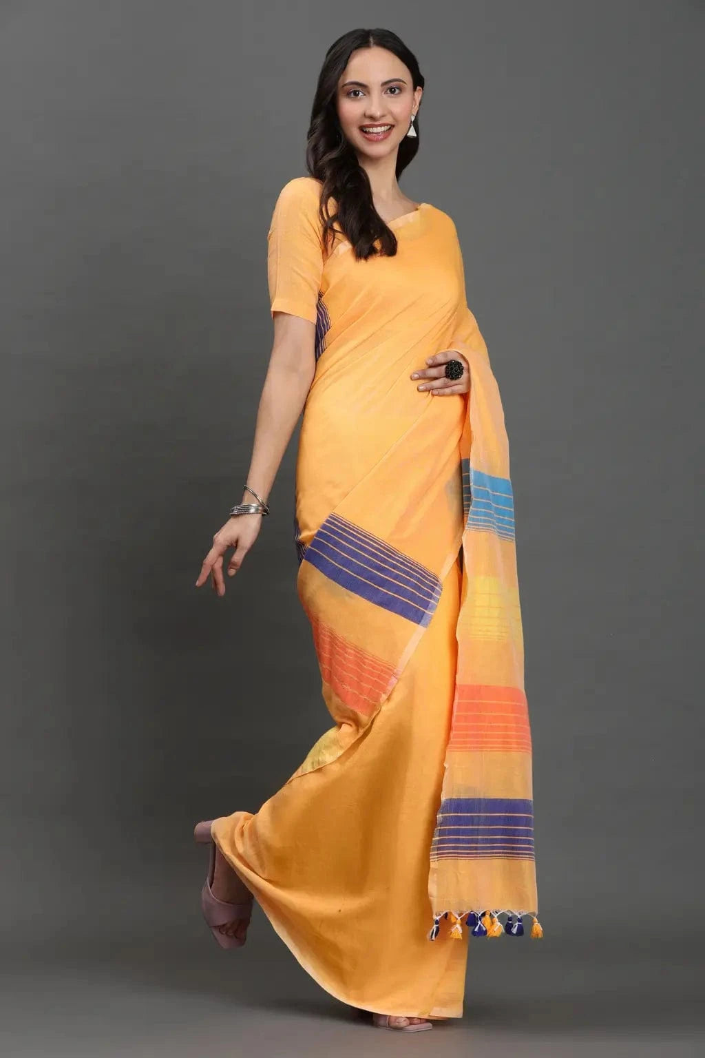 SUNBEAM STRIPES | Pure Cotton | Indidha Saree