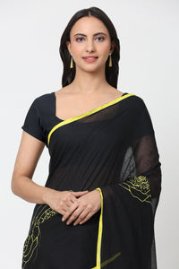 Puja Malakar, Fulia Saree SUNSET ROSE | Mul Cotton | Indidha Saree