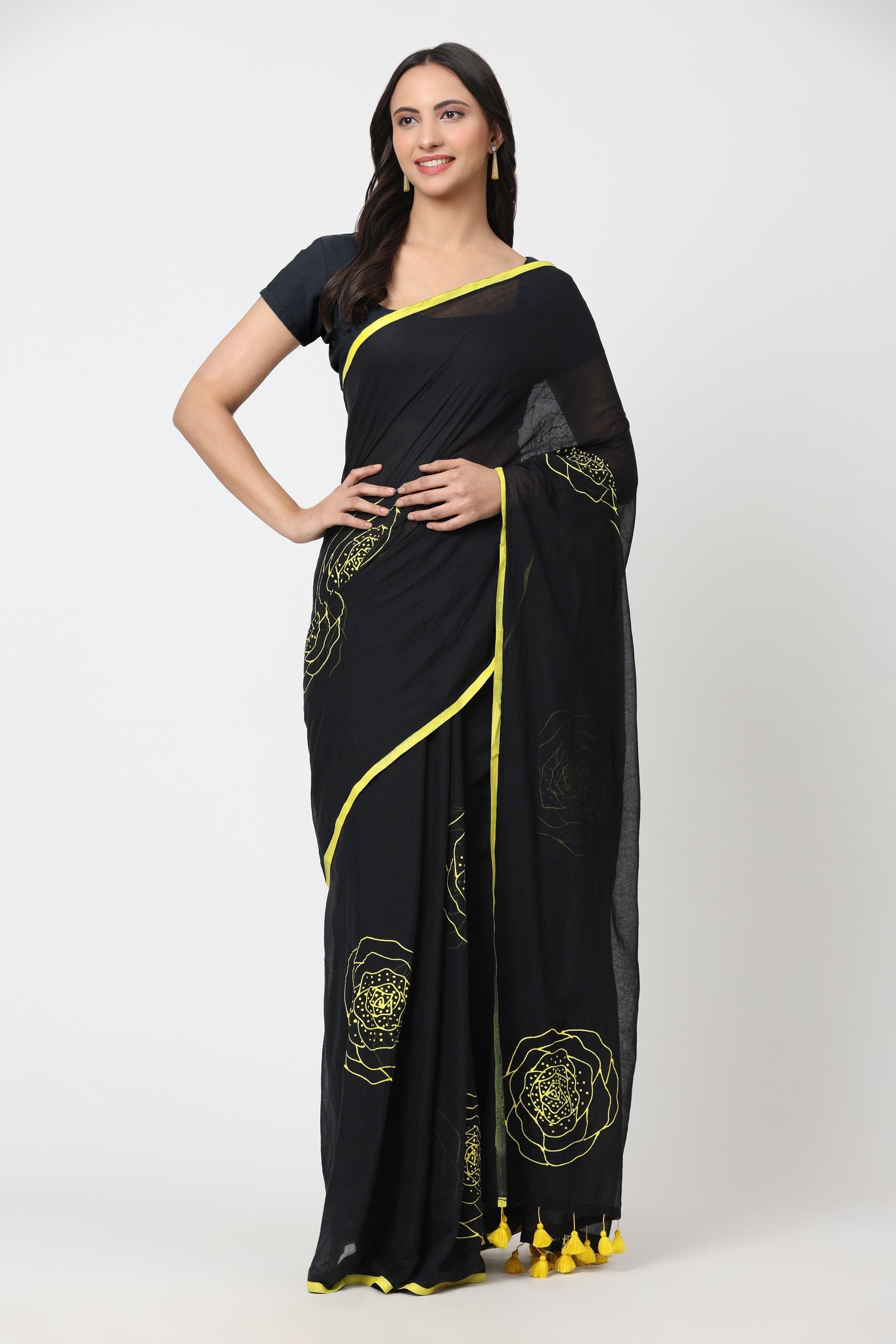 Puja Malakar, Fulia Saree SUNSET ROSE | Mul Cotton | Indidha Saree