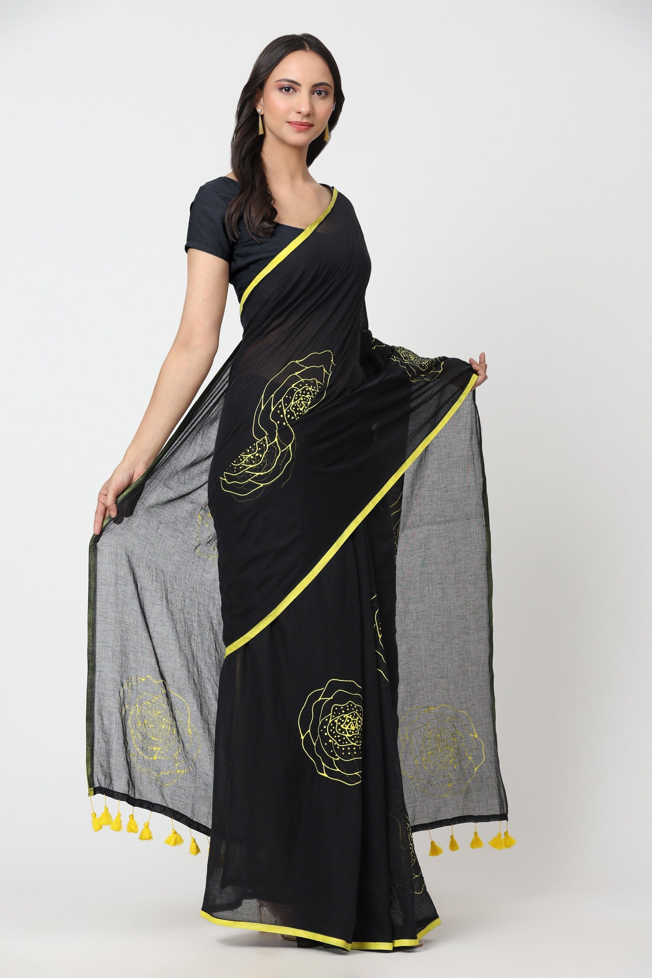 Puja Malakar, Fulia Saree SUNSET ROSE | Mul Cotton | Indidha Saree