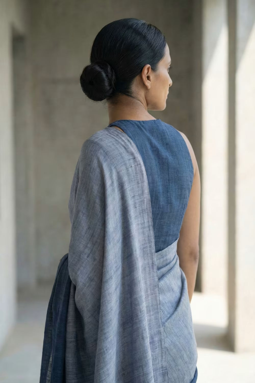 Slate Shift | Slub Cotton | Indidha Saree