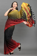 TEZ TARAANA | Pure Cotton | Indidha Saree -  Handloom Pure Cotton Saree in Mustard, Red & Black | Indidha  Shop this stunning handloom pure cotton saree in golden mustard, red & black. Lightweight, breathable & artisan-crafted. Perfect for festive, formal & everyday grace.