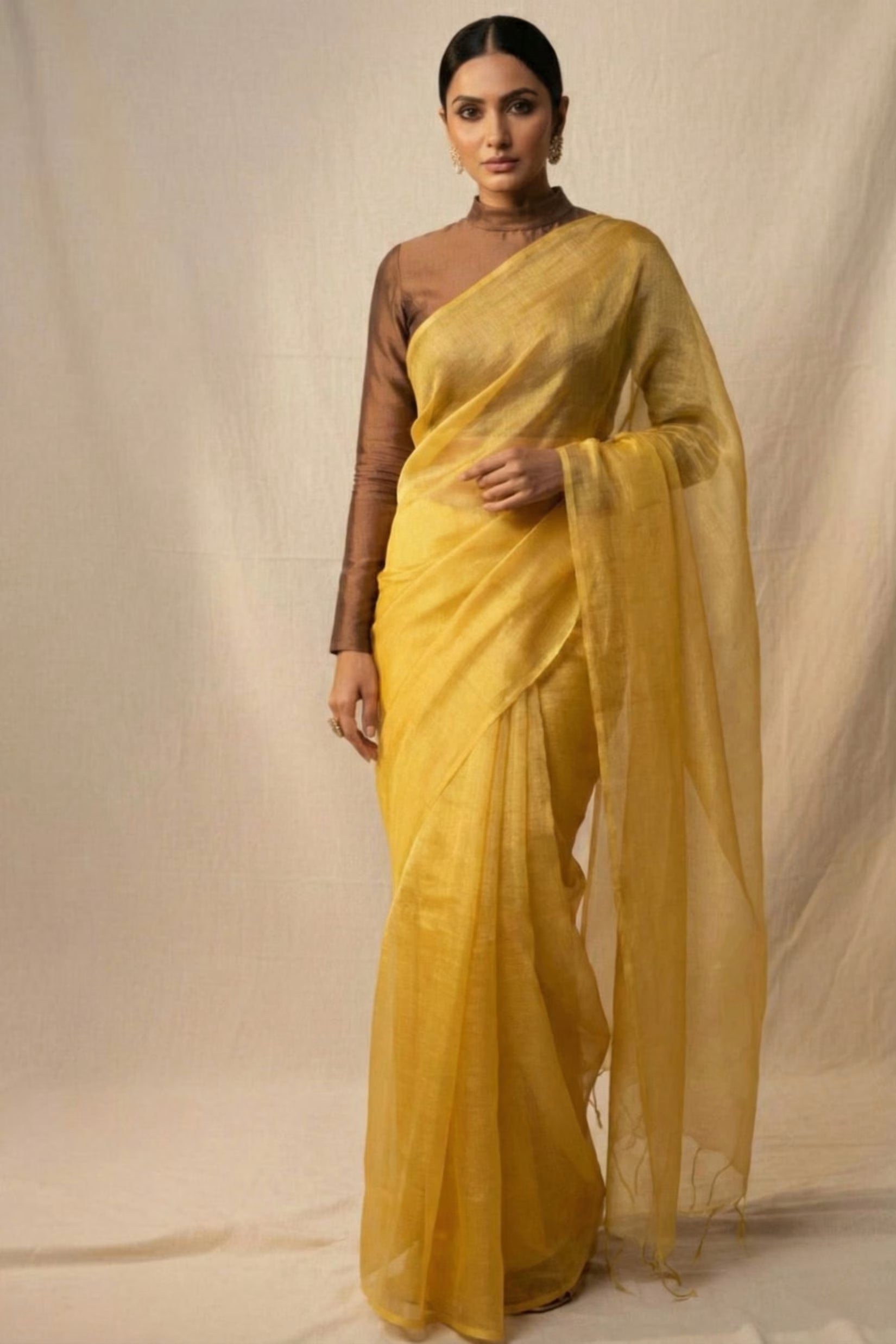 Melted Sun | Tissue | Indidha Saree