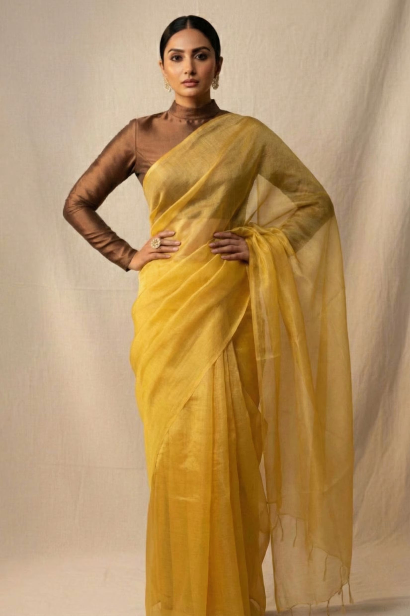 Melted Sun | Tissue | Indidha Saree