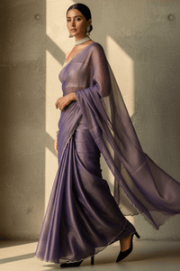 Amethyst | Handloom Tissue | Indidha Saree