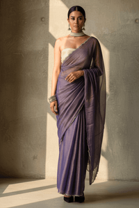 Amethyst | Handloom Tissue | Indidha Saree