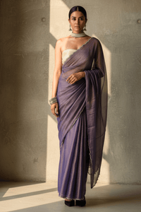 Amethyst | Handloom Tissue | Indidha Saree