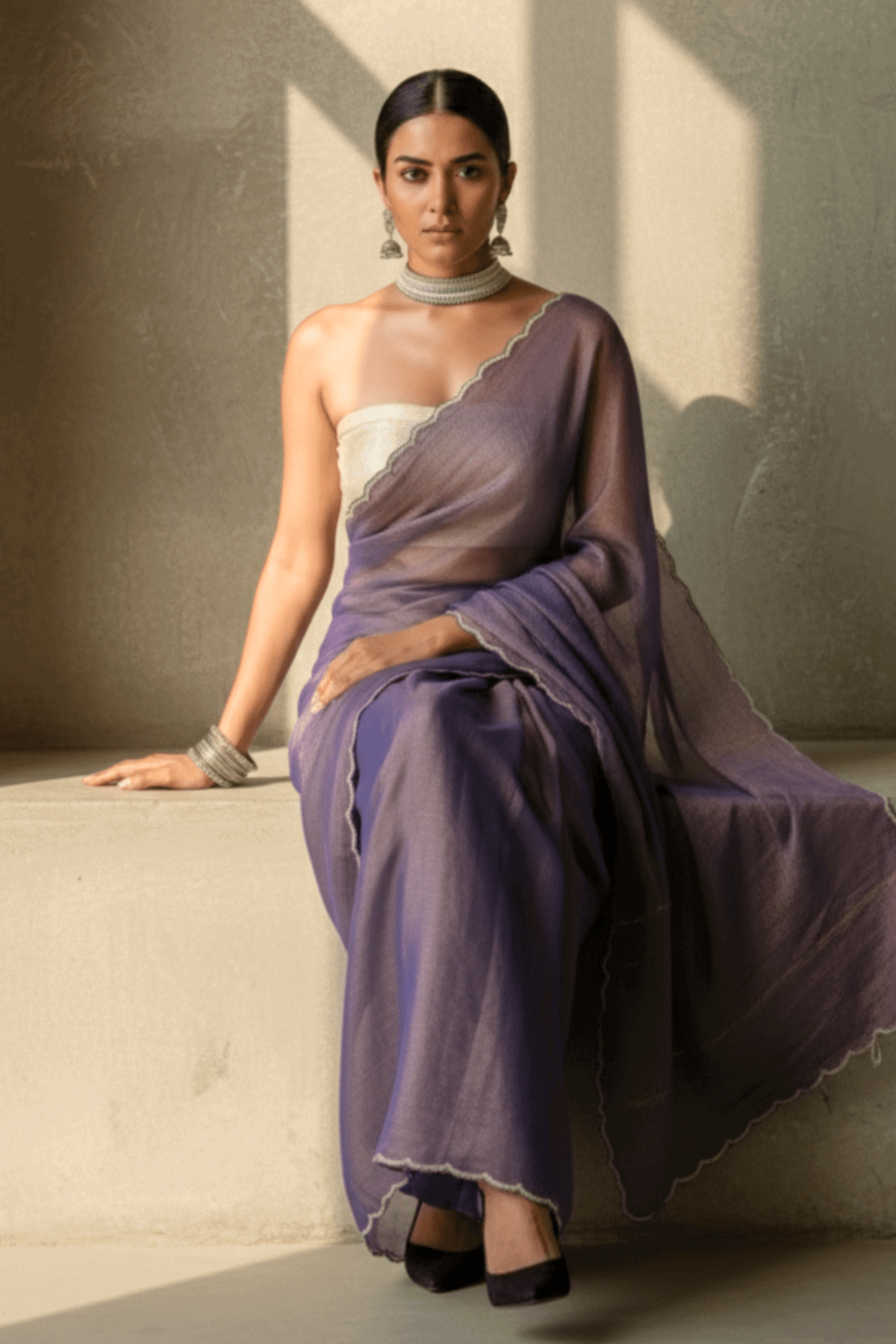 Amethyst | Tissue | Indidha Saree