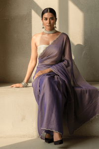 Amethyst | Handloom Tissue | Indidha Saree