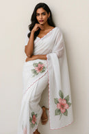 ANVITHA | Hand - painted Organza | Indidha Saree