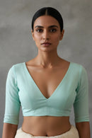 Aqua Drift | Mul Cotton | Blouse Fabric