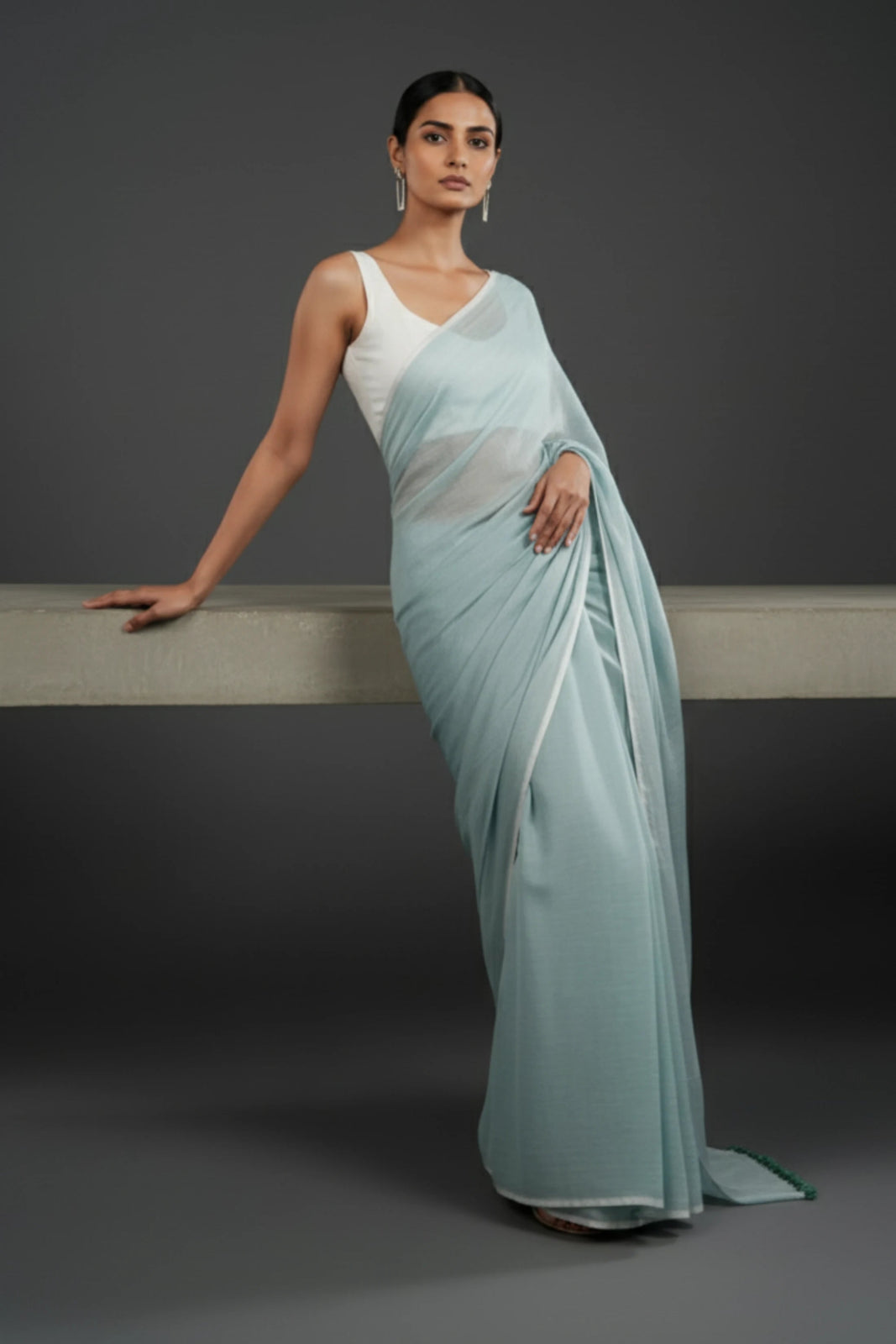 AQUA MIST | Mul Cotton | Indidha Saree