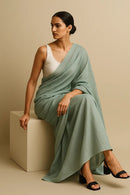 AQUA MIST | Mul Cotton | Indidha Saree