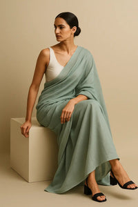 AQUA MIST | Mul Cotton | Indidha Saree