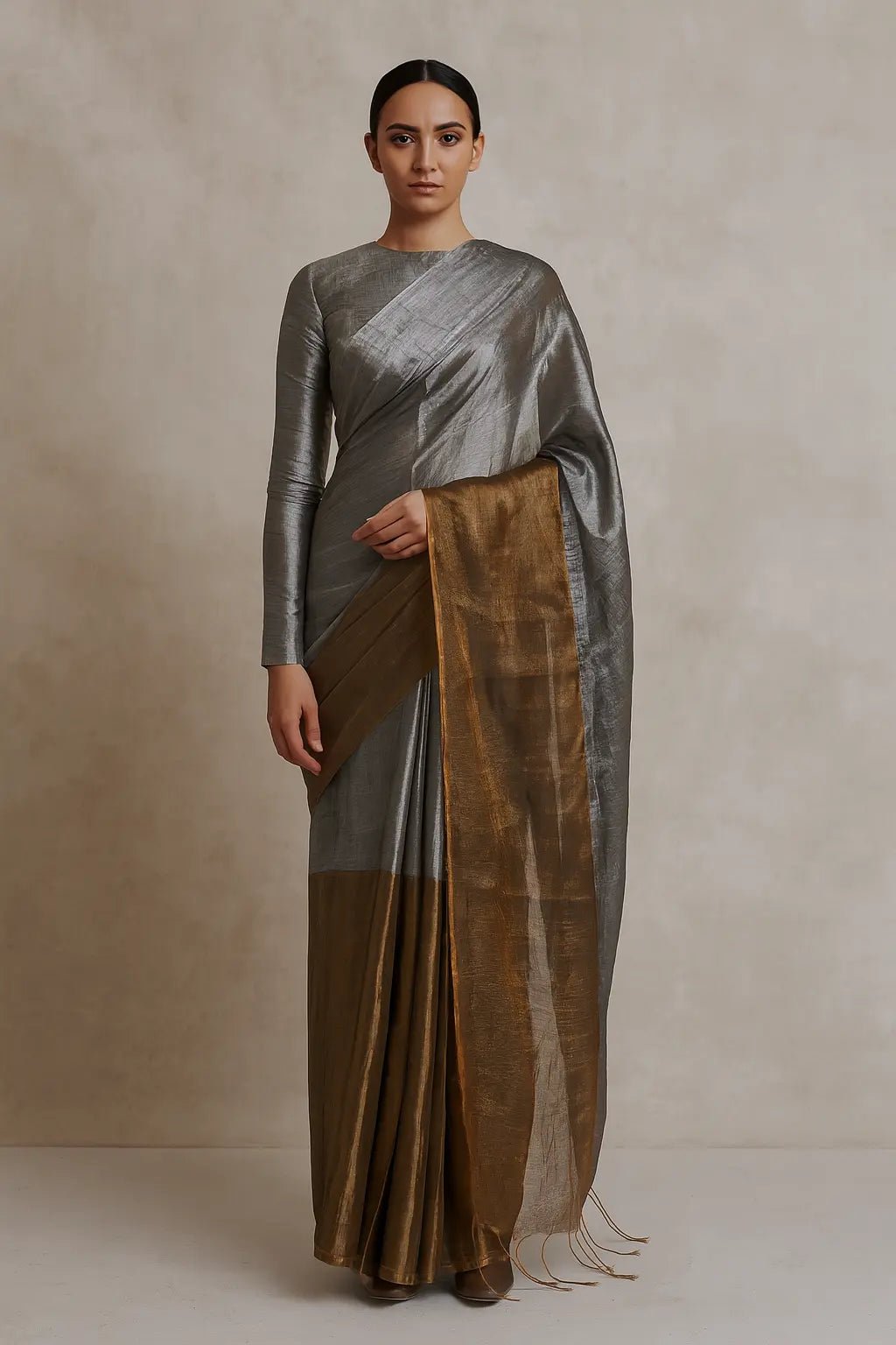 ARDHNARI | Handloom Tissue | Indidha Saree