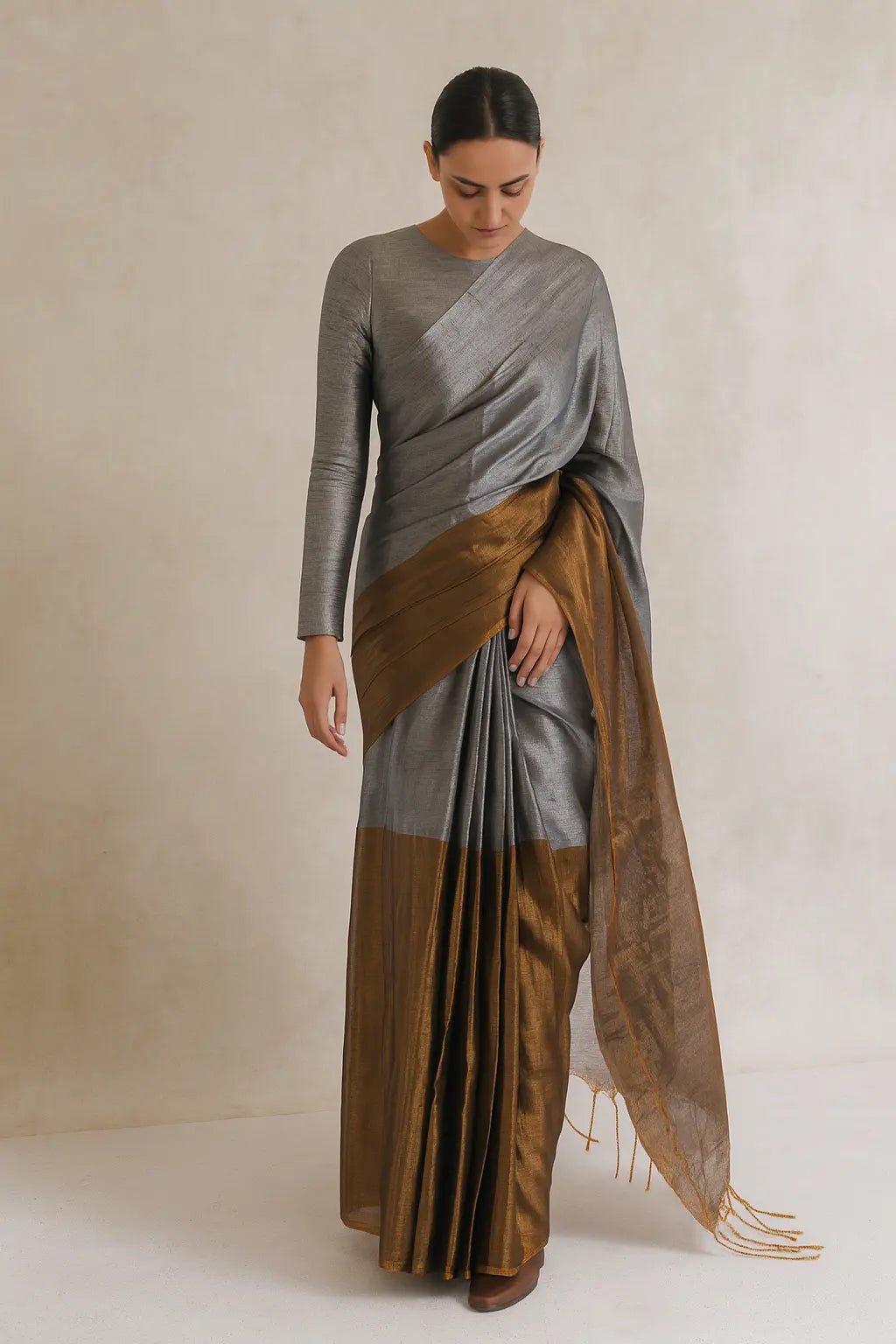 ARDHNARI | Handloom Tissue | Indidha Saree