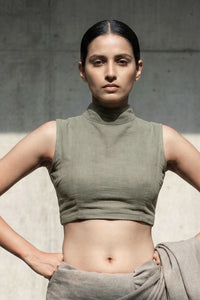 Moss Static | Mul Cotton | Blouse Fabric