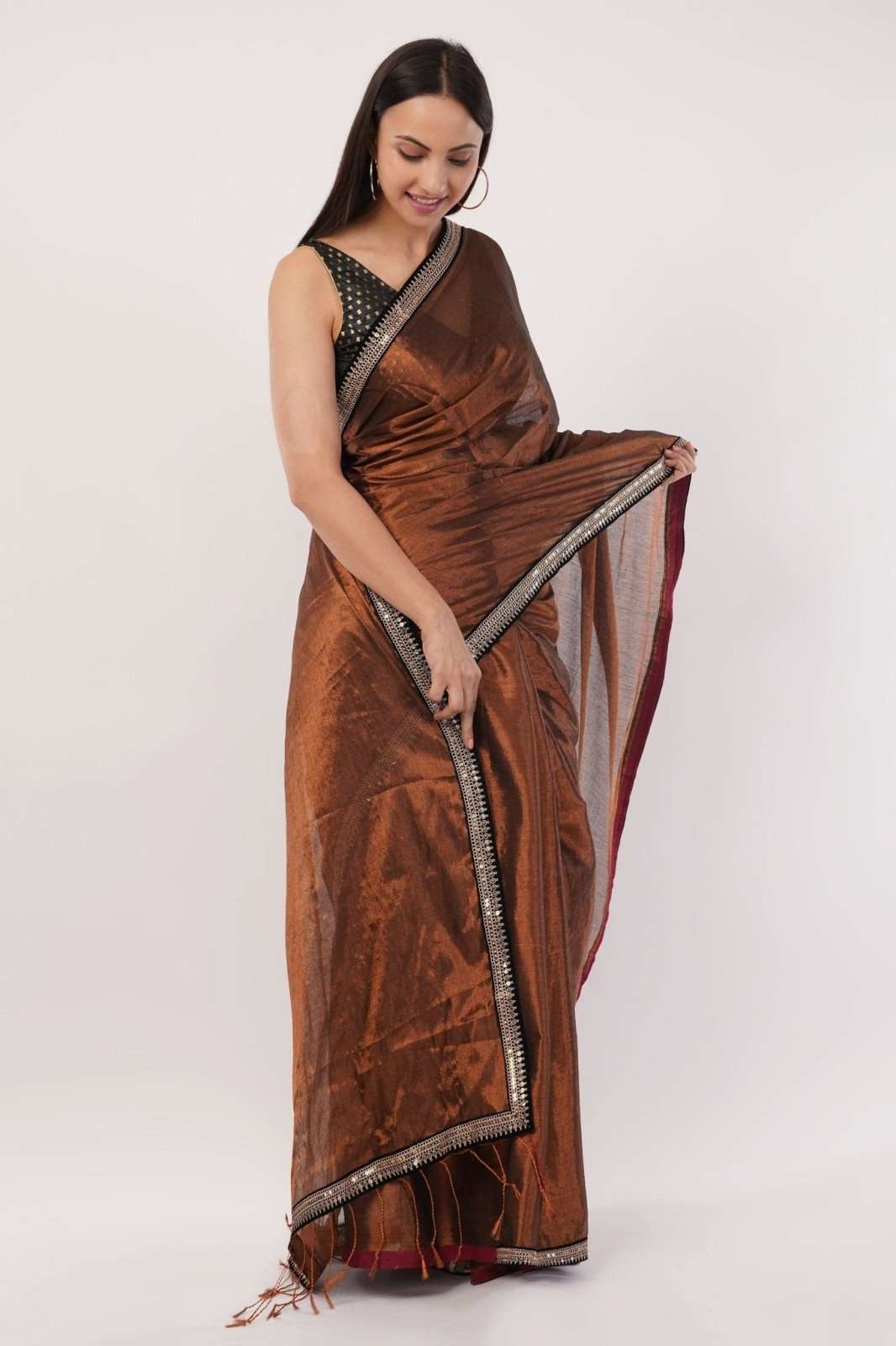 AUTUMN LUXE | Handloom Tissue | Indidha Saree