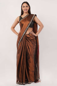 AUTUMN LUXE | Handloom Tissue | Indidha Saree