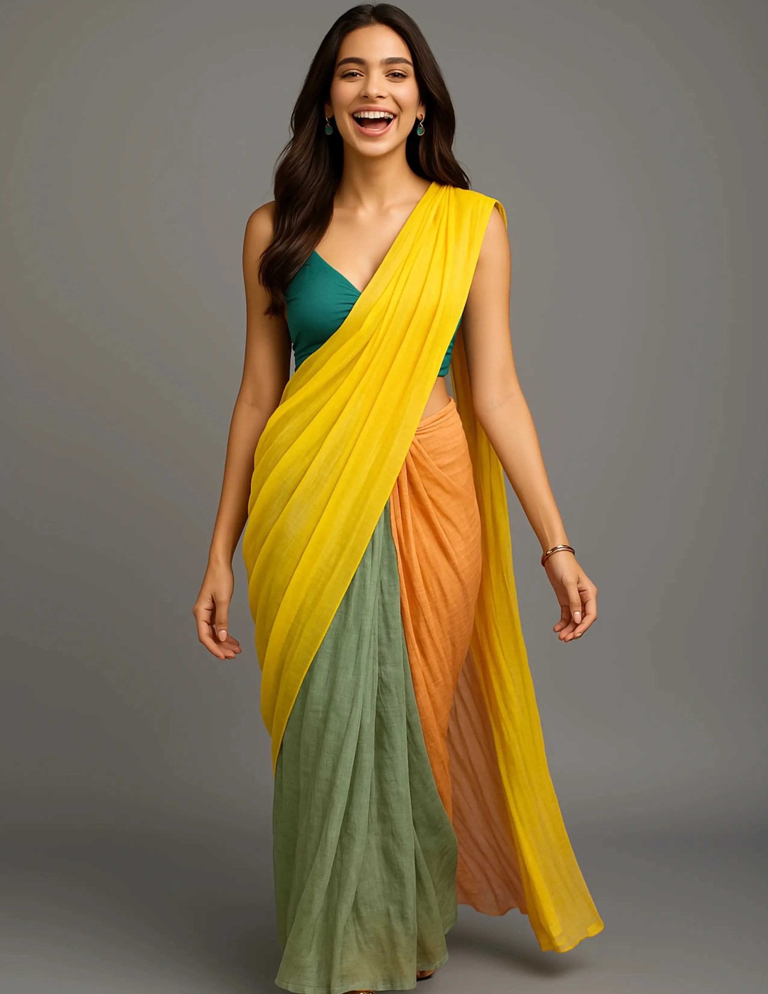 FOREST GUMP | Cotton | Indidha Saree -  Buy Cotton Sarees online | Indidha  Shop Cotton Saree by Indidha. A perfect blend of tradition and comfort, offering timeless elegance for every occasion.