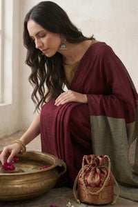WINE MIRAGE | Acrylic Cotton | Indidha Saree