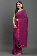 BERRY BLISS | Pure Cotton | Indidha Saree