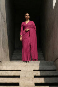 Wild Rose | Mul Cotton | Indidha Saree