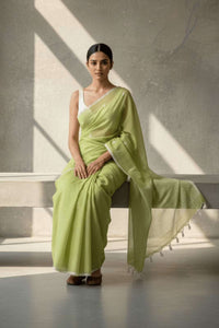 LIME ESSENCE | Mul Cotton | Indidha Saree