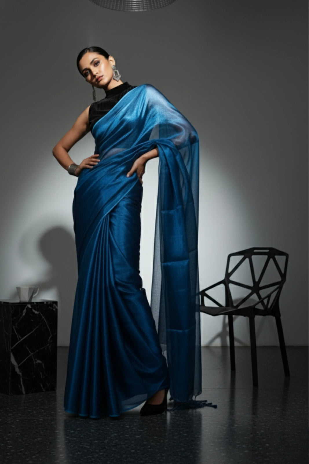 Blue Alloy | Tissue | Indidha Saree