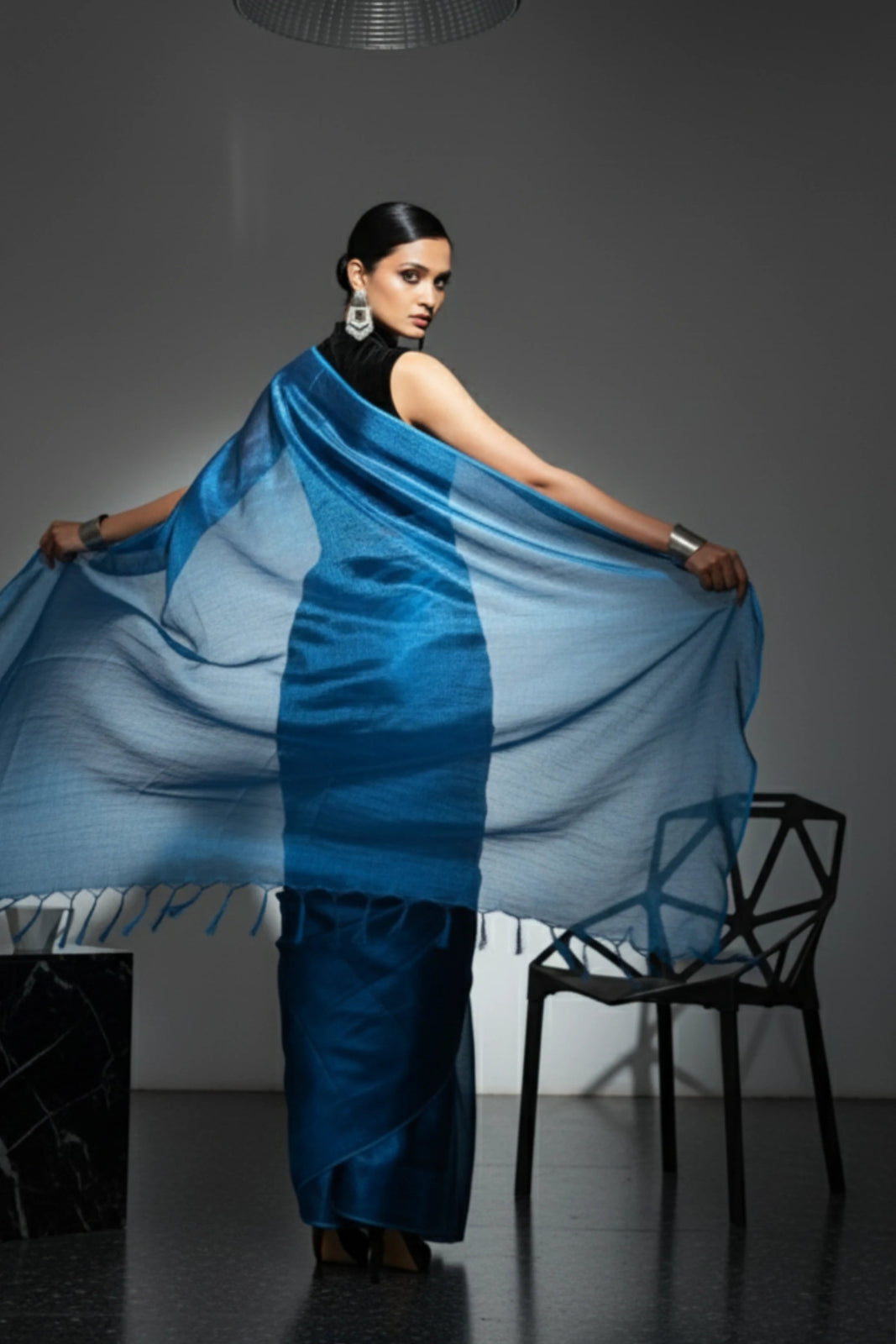 Blue Alloy | Tissue | Indidha Saree