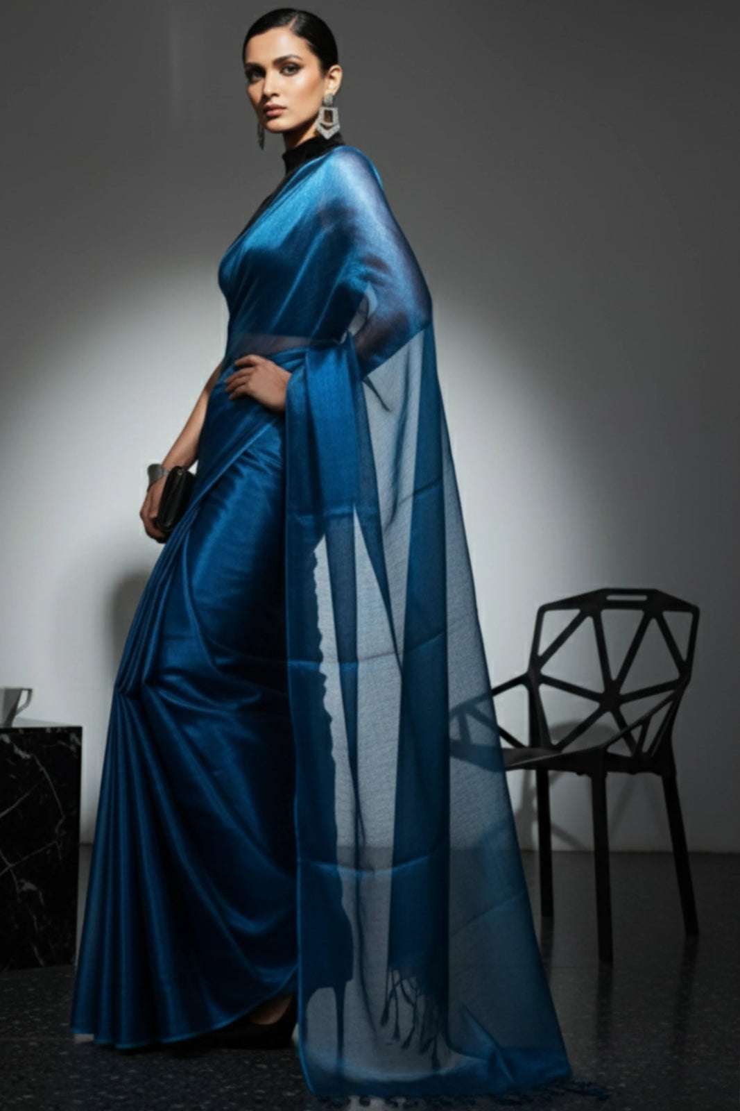 Blue Alloy | Tissue | Indidha Saree
