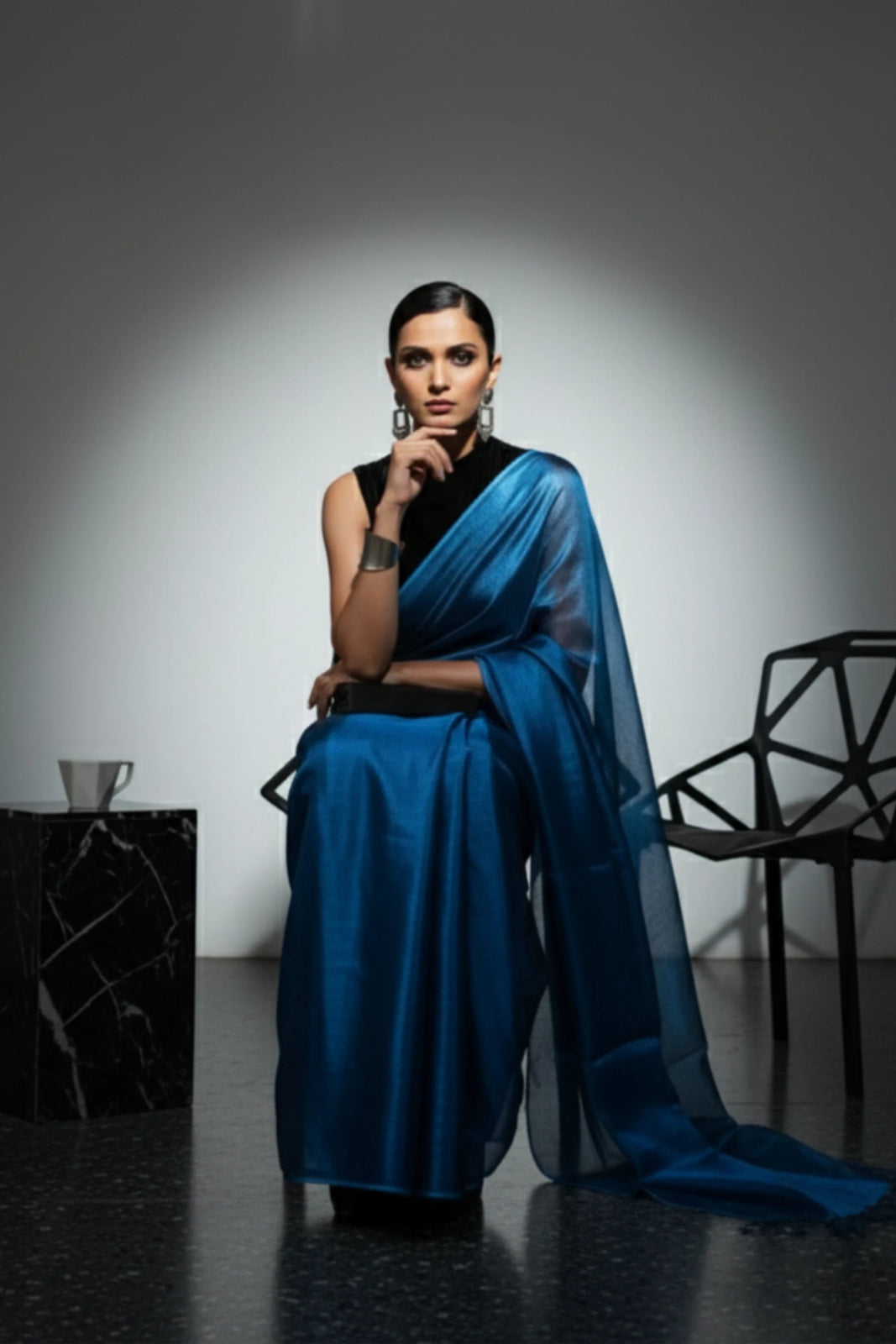 Blue Alloy | Tissue | Indidha Saree