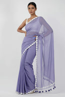 BLUE BLOSSOMES | Mul Cotton | Indidha Saree