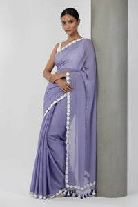 BLUE BLOSSOMES | Mul Cotton | Indidha Saree