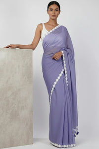 BLUE BLOSSOMES | Mul Cotton | Indidha Saree