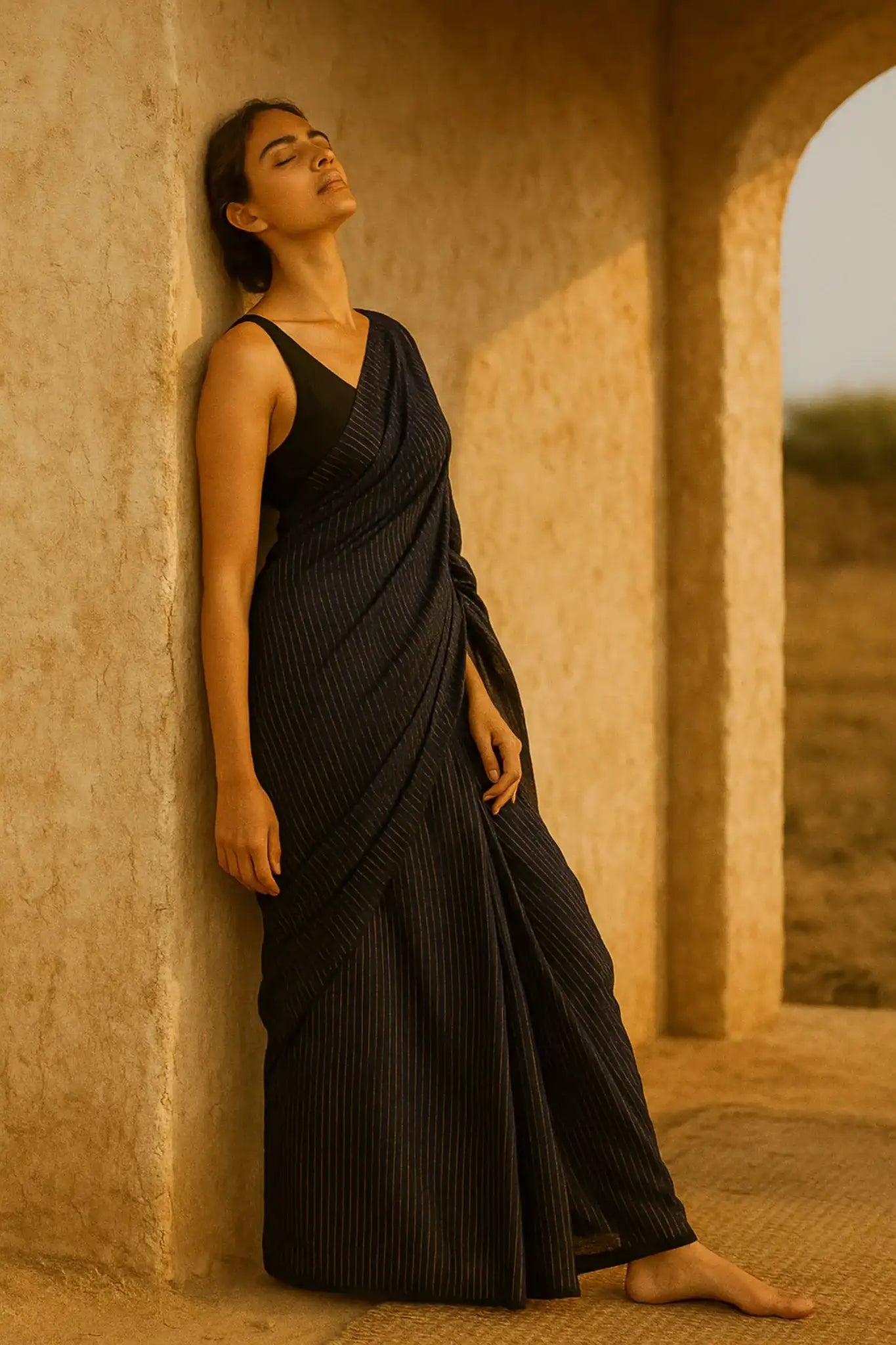 BLUE LAGOON | Cotton | Indidha Saree