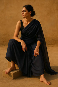 BLUE LAGOON | Cotton | Indidha Saree