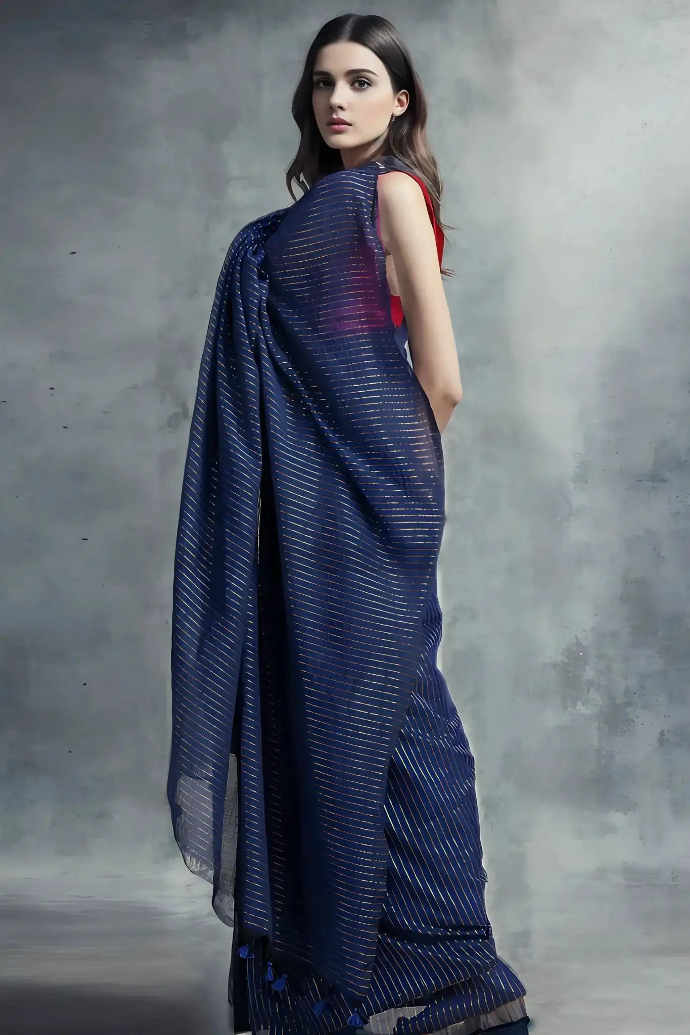 BLUE SPARKLE | Cotton | Indidha Saree
