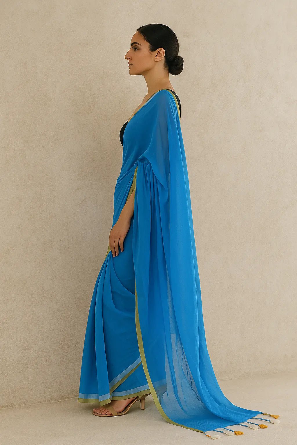 BLUEBELL BLISS | Mul Cotton | Indidha Saree