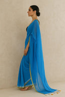 BLUEBELL BLISS | Mul Cotton | Indidha Saree